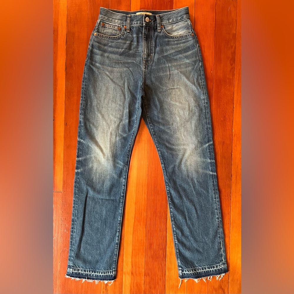 NWOT Madewell The '90s Straight Mid-Rise Denim Jeans - 100% Cotton - 25 Indigo